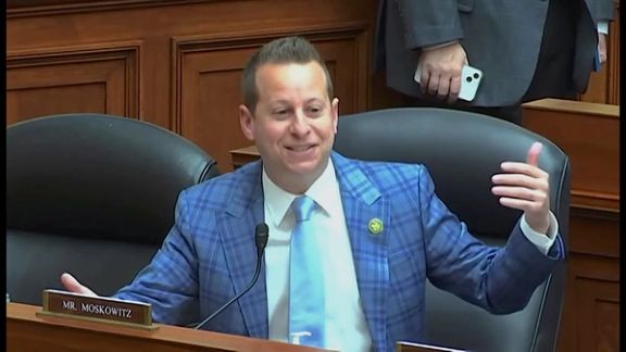 Representative Jared Moskowitz (D-FL) during a House hearing