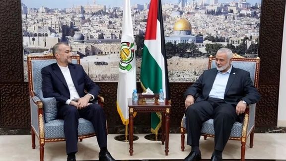 دیدار هنیه با وزیر امور خارجه جمهوری اسلامی، دوحه ۱۳ اکتبر ۲۰۲۳