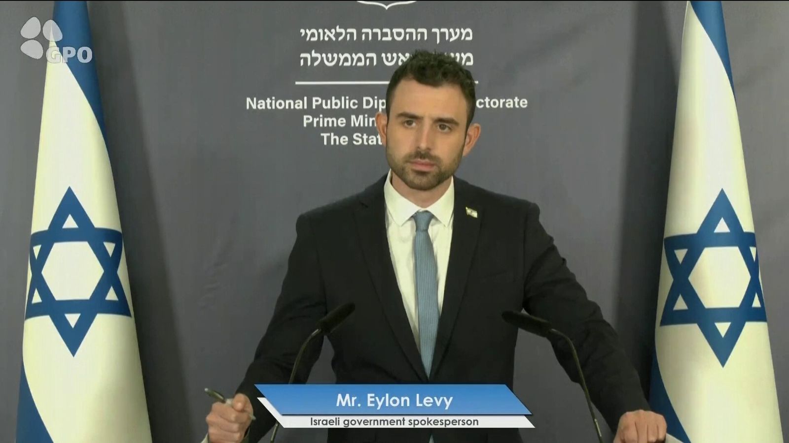 Israeli government’s English spokespeople Eylon Levy (undated)