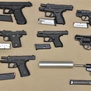 An image from social media advertising guns for sale in Iran