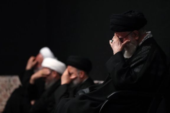 Iran's ruler Ali Khamenei during a religious ceremony in Tehran