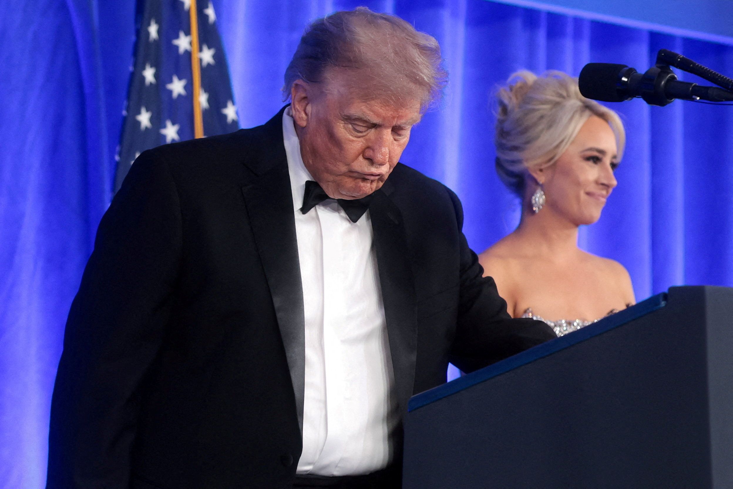 U.S. President Donald Trump delivers remarks at the White House Correspondents' Association (WHCA) Dinner, July 24, 2026