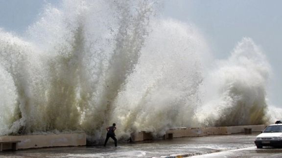 Tropical Cyclone Hitting Iran At Sea Of Oman