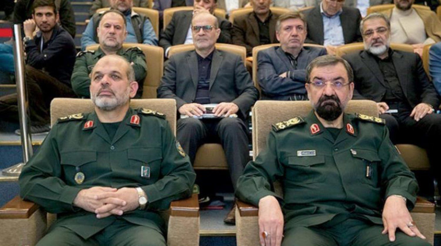 Iranian Interior Minister Ahmad Vahidi (left) and Mohsen Rezaei, a former chief commander of the Revolutionary Guards (undated)