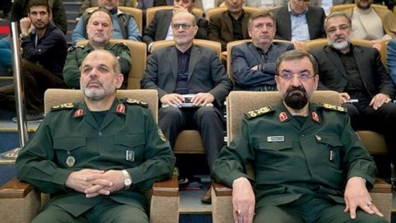 Iranian Interior Minister Ahmad Vahidi (left) and Mohsen Rezaei, a former chief commander of the Revolutionary Guards