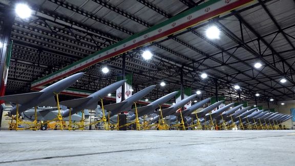 Drones are seen at a site at an undisclosed location in Iran, in this handout image obtained on April 20, 2023.