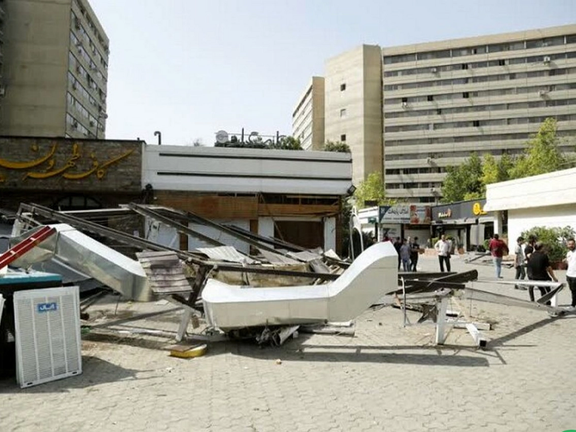 The aftermath of municipality’s forces demolishing businesses in Tehran’s Ekbatan district