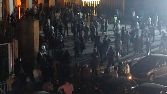 Security forces around Sharif University on October 2, 2022