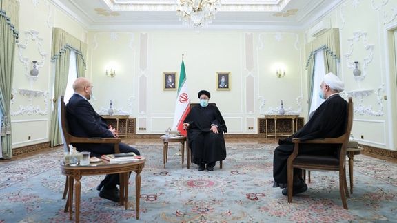 President Ebrahim Raisi meeting with the parliament speaker and head of the Judiciary on December 17, 2022