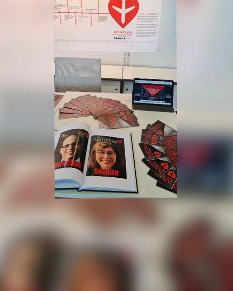 انجمن خانواده جانباختگان هواپیمای اوکراینی در نمایشگاه کتاب فرانکفورت غرفه زد