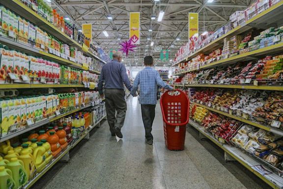 People shopping in an Iranian department store