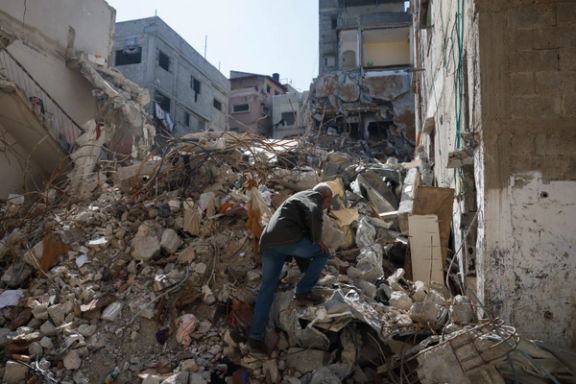 ویرانیهای برجا مانده از درگیریها در اردوگاه آوارگان نور شمس، کرانه باختری، هشتم اسفند