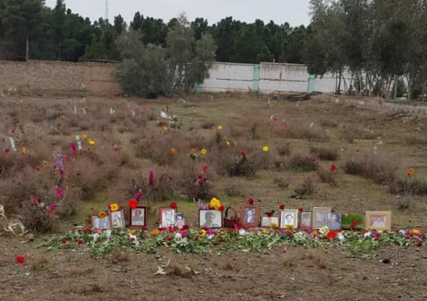 Khavaran cemetery in Iran where many victims of the 1988 prison massacres were buried.