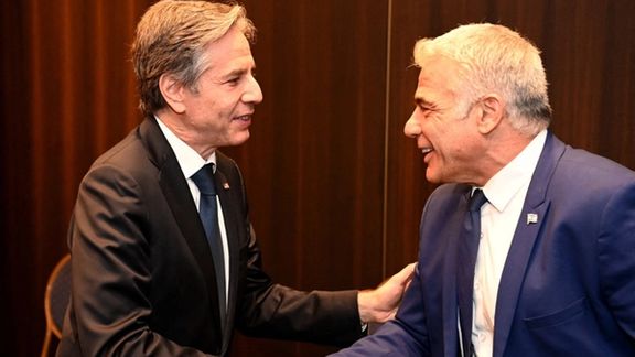 US Secretary of State Antony Blinken (left) and new Israeli Prime Minister Yair Lapid