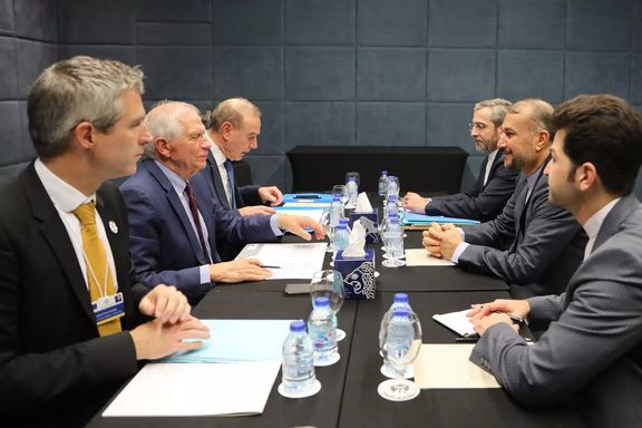EU foreign policy chief Josef Borrell meeting Iran's foreign minister in Jordan in December 2022