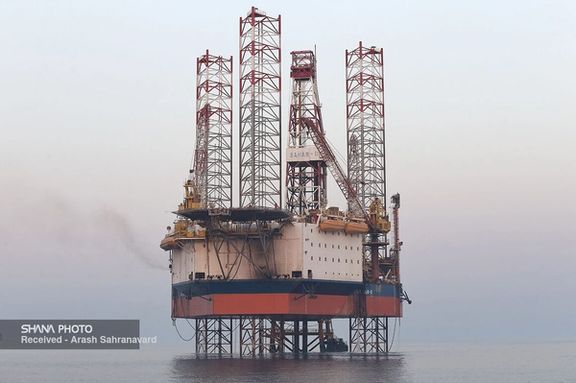 An oil drilling rig in southern Iran