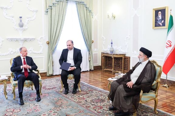 Nikolai Patrushev meeting President Ebrahim Raisi in Tehran on Nov. 9, 2022