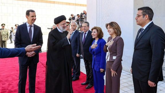 President Ebrahim Raisi during a visit to Damascus in May