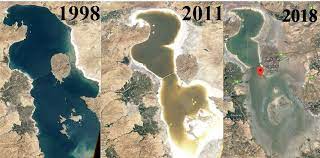 Aerial photos of Lake Urmia 