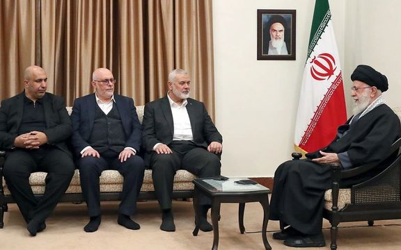 اسماعیل هنیه، رییس دفتر سیاسی حماس که به تهران سفر کرده با خامنهای دیدار و گفتوگو کرد