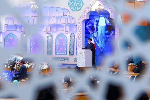 Iranian President Ebrahim Raisi during an event in Tehran on February 21, 2024