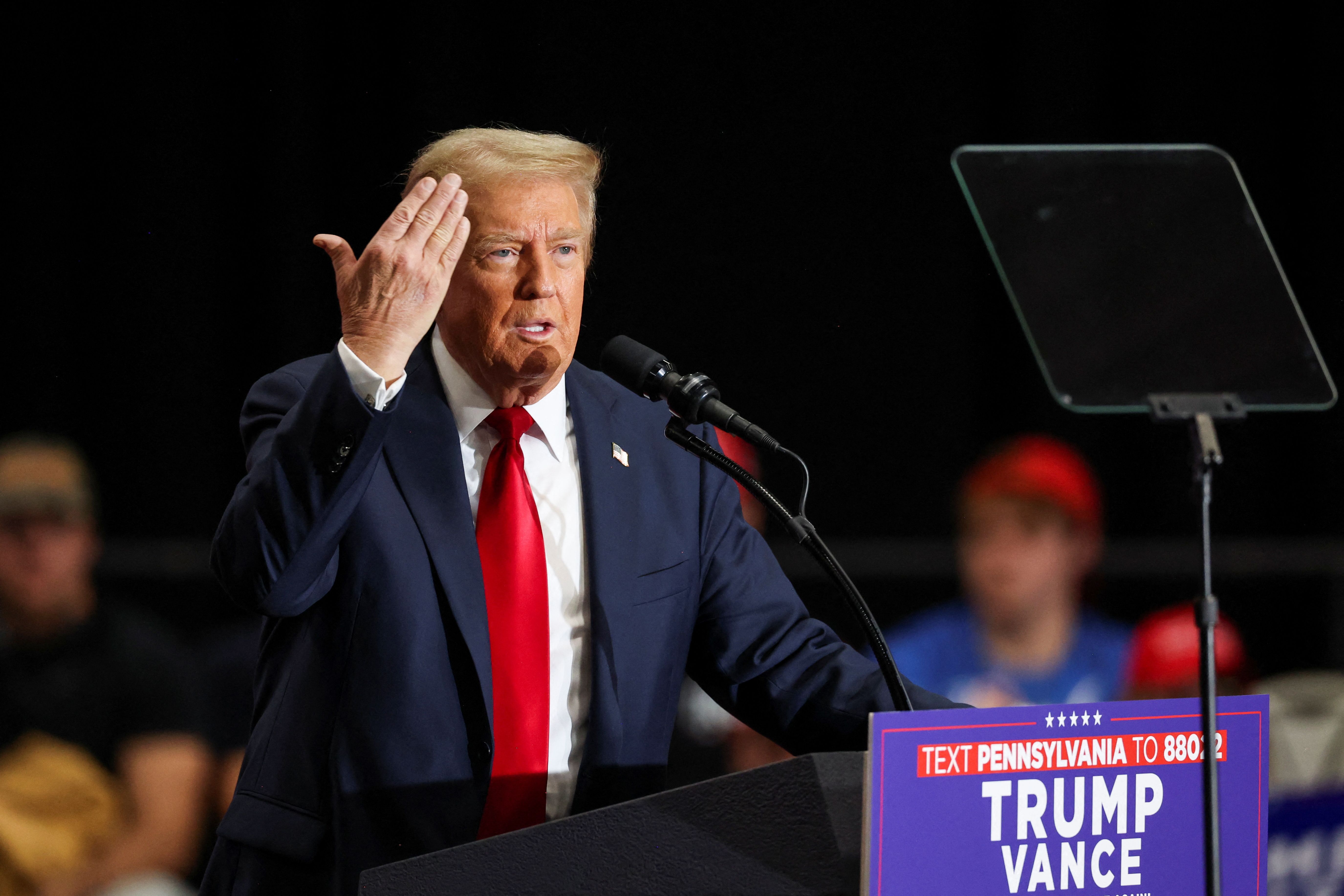 Trump asks for military protection amid Iran threat