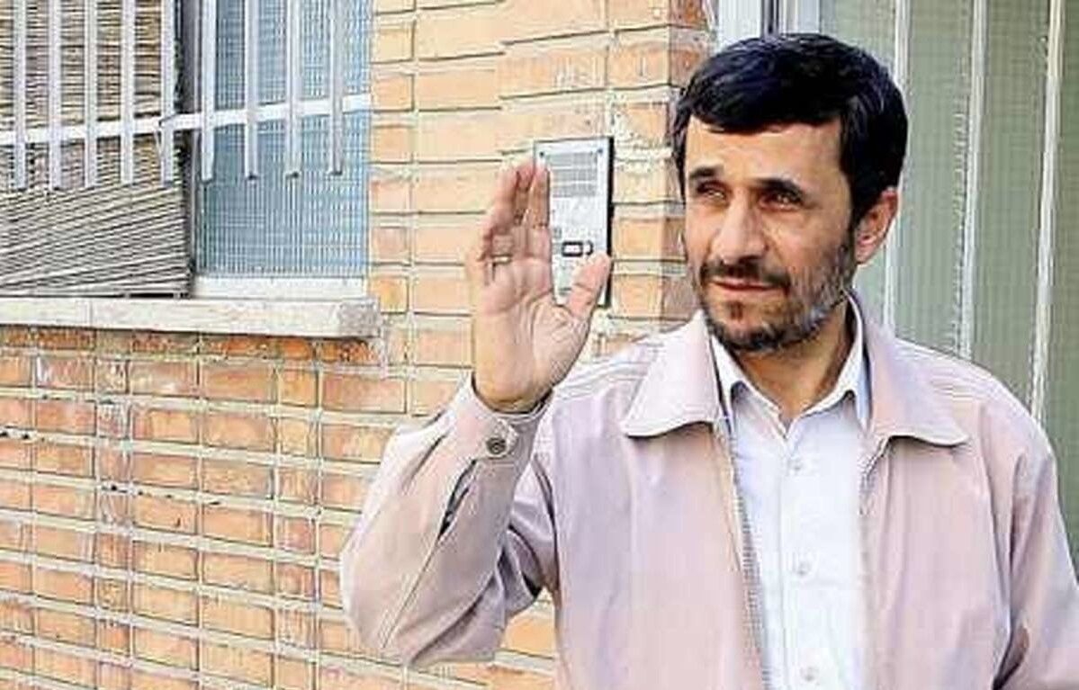 Mahmoud Ahmadinejad wearing one of his famous zip-up jackets