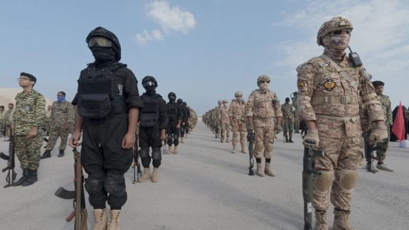 Members of the Islamic Revolutionary Guard Corps (IRGC) attend an exercise in southern Iran, in this handout image obtained on February 16, 2026.
