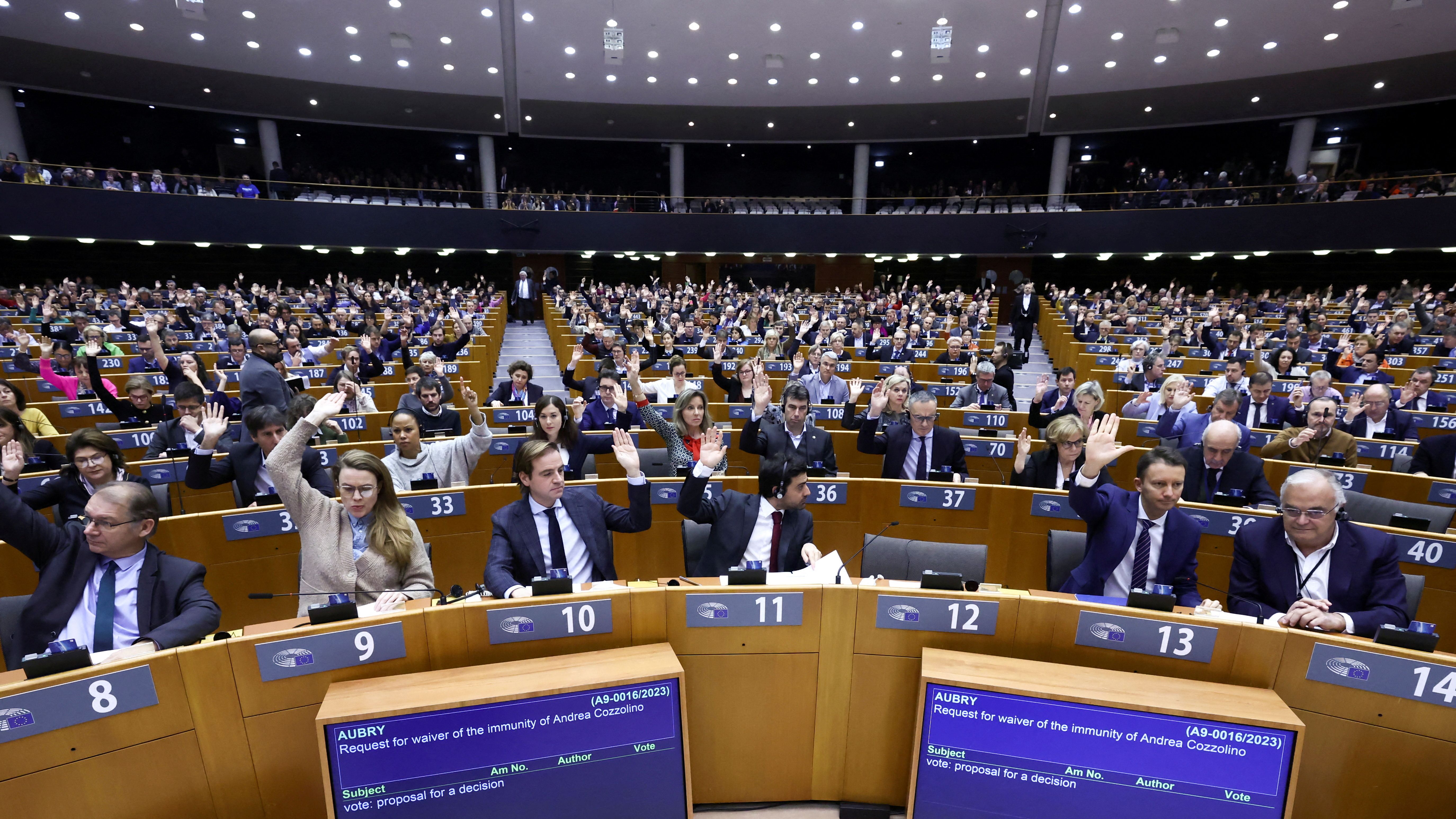 Members of the European Parliament in Brussels, Belgium February 2, 2023 