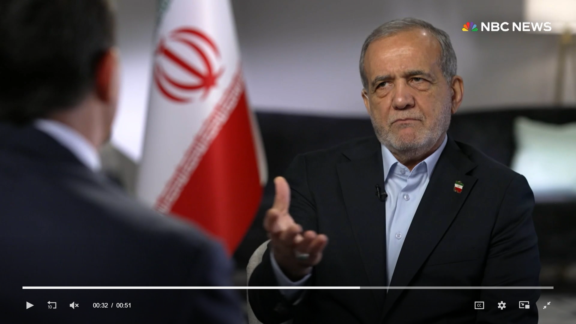 Trump’s path will 'set fire' to the region, Pezeshkian tells NBC 