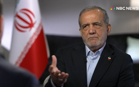 Trump’s path will 'set fire' to the region, Pezeshkian tells NBC