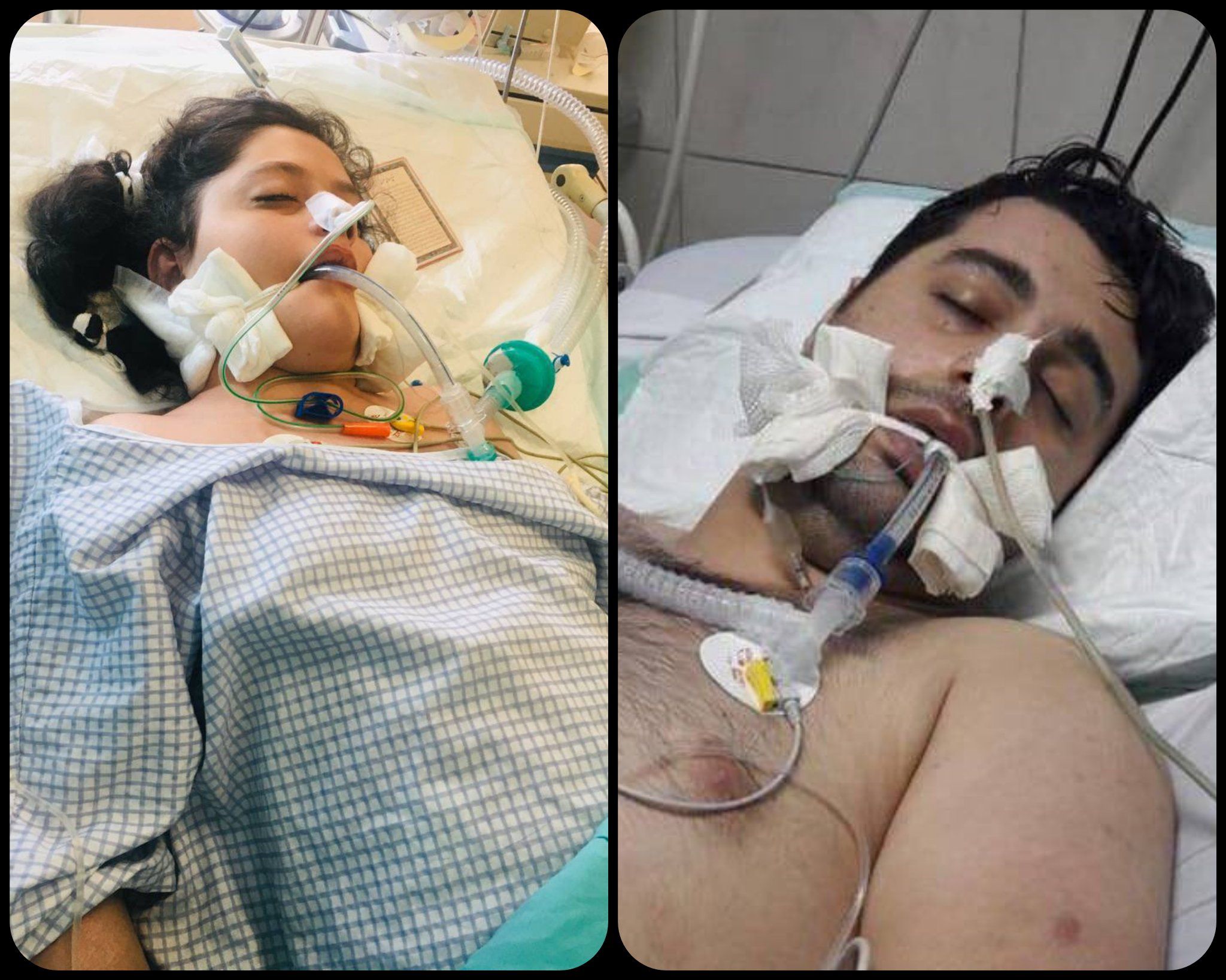 Mahsa Amini and Javad Rouhi at hospital hours before they were pronounced dead  