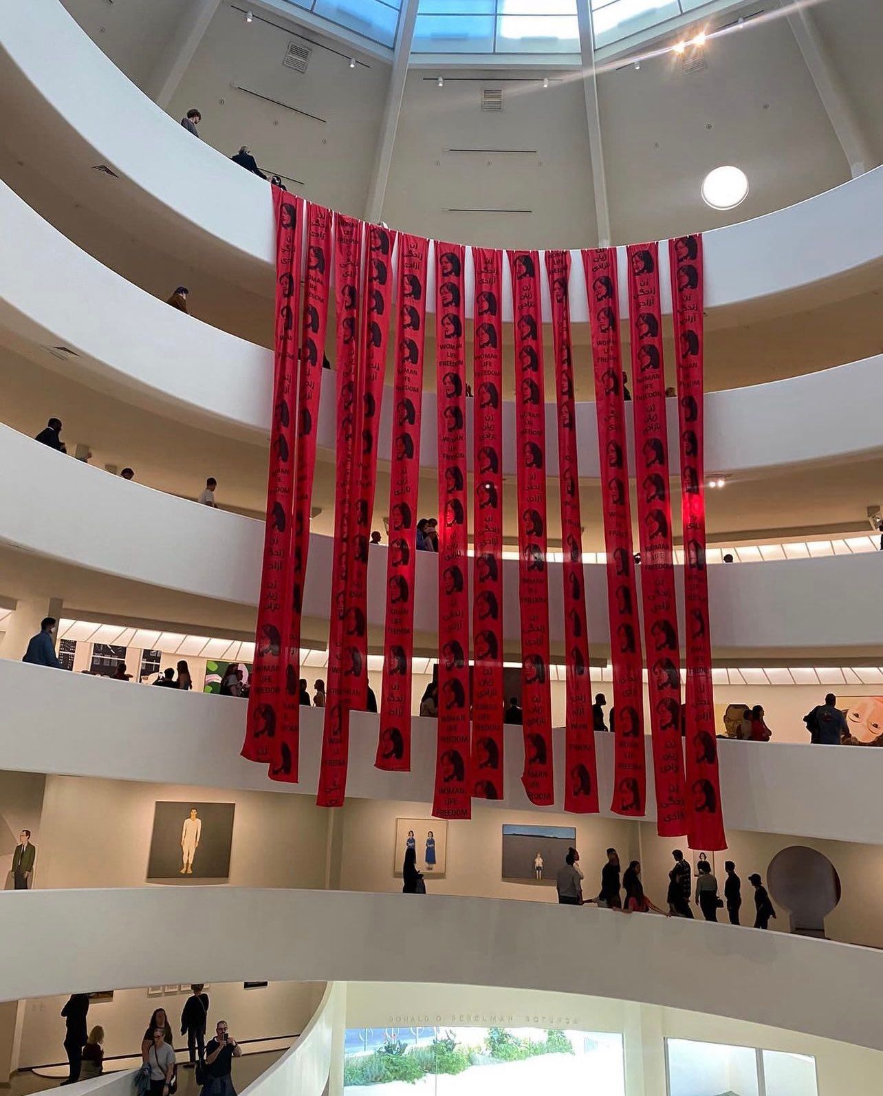 Artwork Installed At New York’s Guggenheim In Support Of Iran Protests  