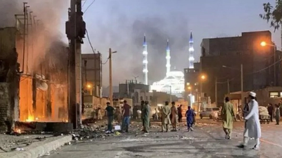 A scene of anti-regime protests in the city of Zahedan, Sistan-Baluchestan province