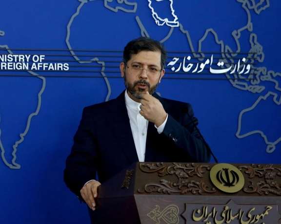 Saeed Khatibzadeh in a press briefing in Tehran. December 27, 2021
