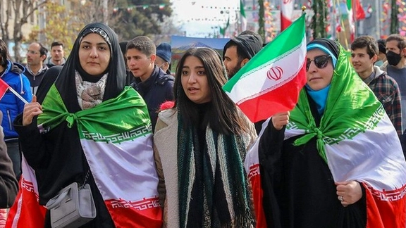 Progovernment rallies in Tehran on the occasion of the anniversary of the establishment of the Islamic Republic