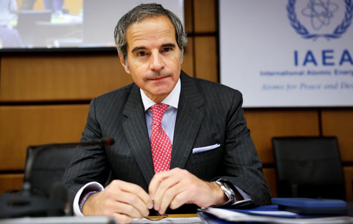 International Atomic Energy Agency (IAEA) Director General Rafael Grossi arrives on the opening day of the agency's quarterly Board of Governors meeting at the IAEA headquarters in Vienna, Austria, November 20, 2024. 