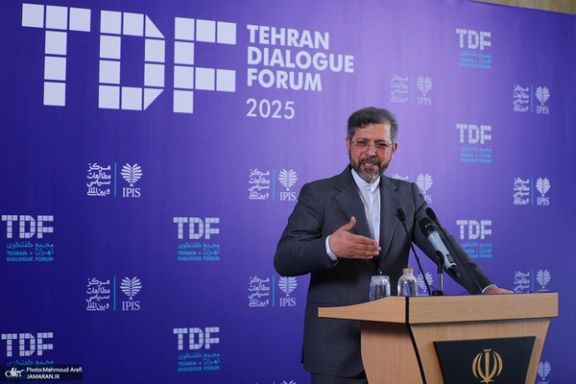 Iran's Deputy Foreign Minister Saeed Khatibzadeh during an event in Tehran