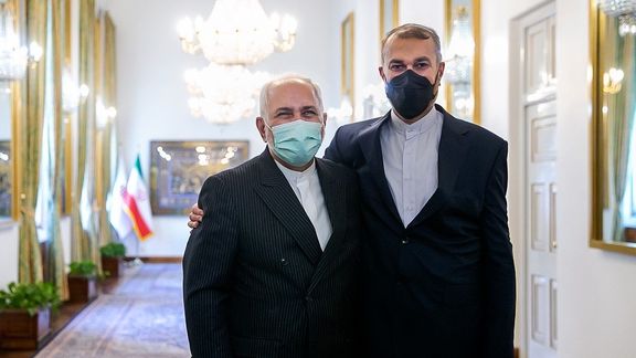 Iran's current foreign minister Amir-Abdollahian with his famous predecessor Javad Zarif in August 2021