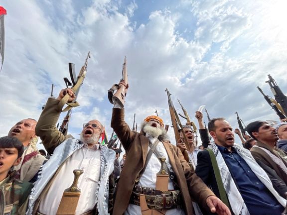 تظاهرات حوثیهای یمن در حمایت از فلسطین، صنعا، ۲۵ خرداد