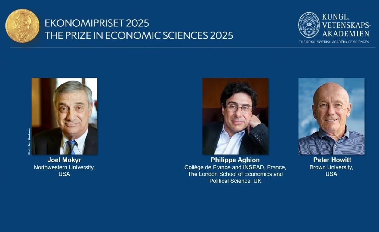 جایزه نوبل اقتصاد سال ۲۰۲۵ به سه پژوهشگر حوزه رشد اقتصادی پایدار اهدا شد