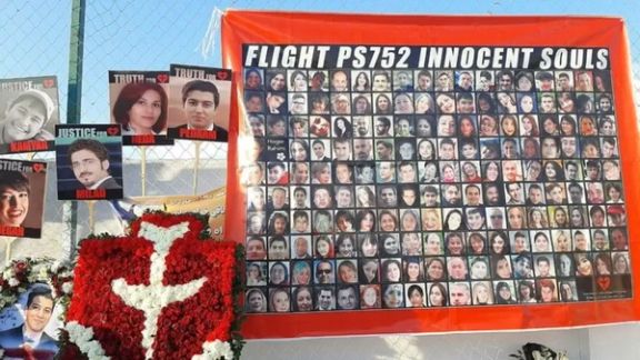 A memorial for the victims of Ukraine Airlines Flight PS752