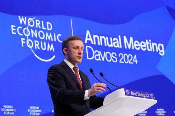 White House National Security Adviser Jake Sullivan attends a session during the 54th annual meeting of the World Economic Forum in Davos, Switzerland, January 16, 2024.