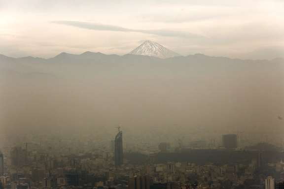 Heavy air pollution hangs over the Iranian capital, Tehran in November.