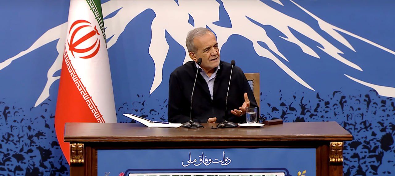 پزشکیان ارسال موشک به روسیه و حوثی‌ها  را رد و از تداوم گشت ارشاد اظهار بی‌اطلاعی کرد