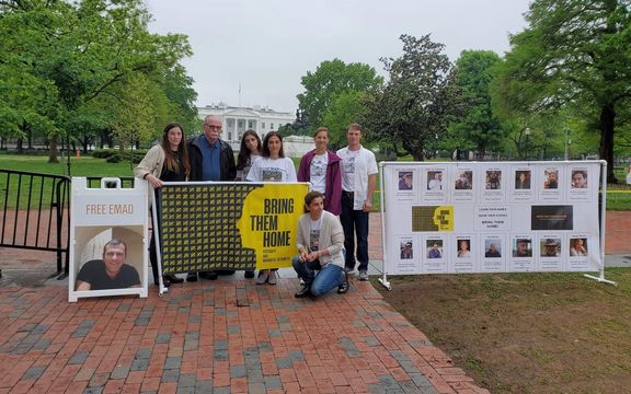 خانواده آمریکاییهای بازداشت شده در کشورهای دیگر از جمله ایران، مقابل کاخ سفید تجمع کردند