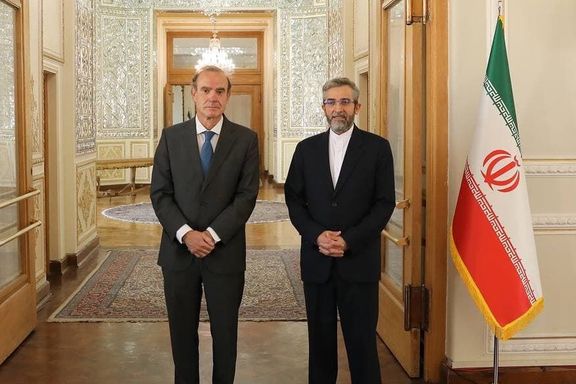 EU's Enrique Mora and Bagheri Kani in Tehran. October 2021