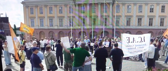 Iranians in Stockholm Rally Against Release of War Criminal