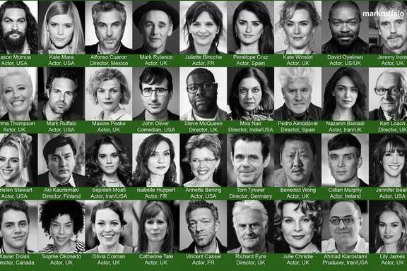 Some of the artists who called for the release of Taraneh Alidousti