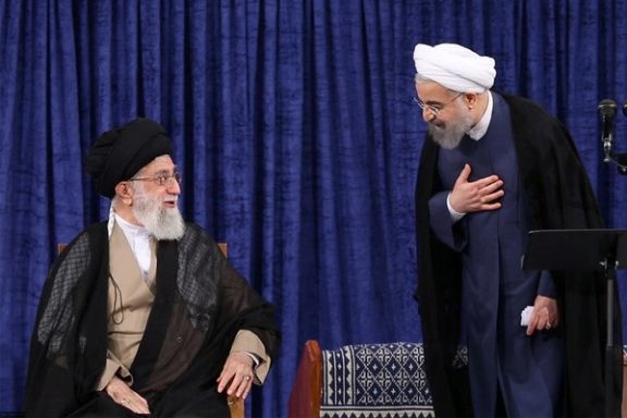 Supreme Leader Ali Khamenei and former President Hassan Rouhani.
